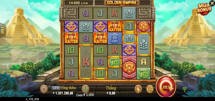 Đế chế vàng 7 Trong Slot game Đế chế Vàng cung cấp lên lên đến 32400 cách chiến thắng