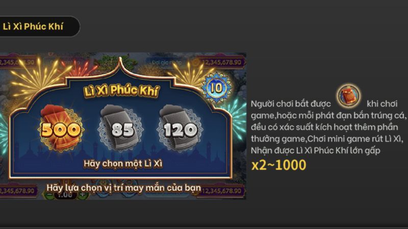 Bắn cá Fachai 10 Mở “Lì Xì Phúc Khí” nhận thưởng lớn đến X1000