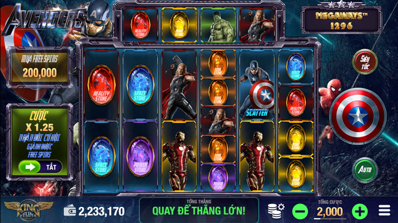 Avengers 13 Cách chơi slotgame siêu anh hùng Avengers