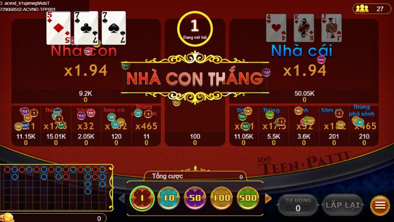 Teen Patti Kingfun Casino Game Bài Ấn Độ Được Yêu Thích 7 bài Teen Patti