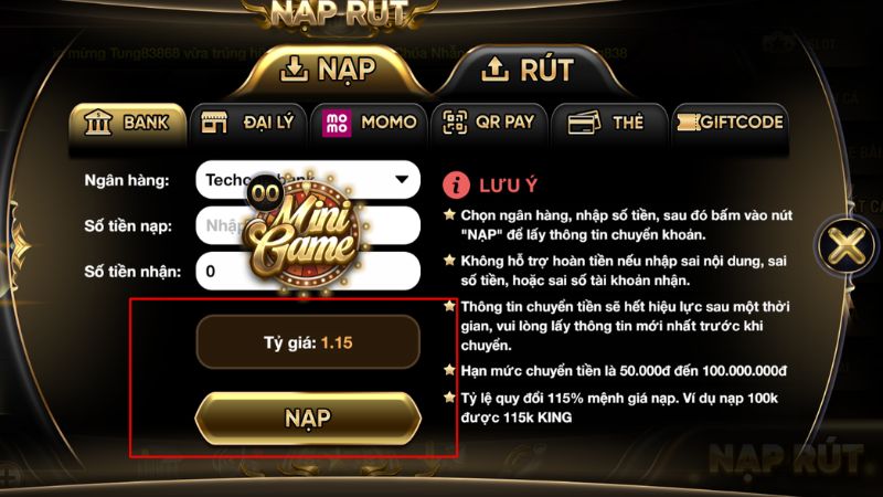 Nạp tiền Kingfun: Cơ hội nhận thưởng từ khuyến mãi, code 50K 7 nạp tiền Kingfun an toàn