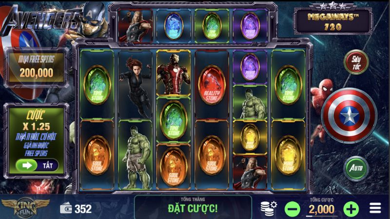 Avengers 8 Trò chơi slot siêu anh hùng Avengers