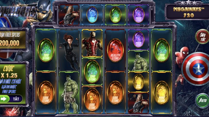 Avengers 11 Biểu tượng Wild trong game tạo nên các tổ hợp thắng lớn