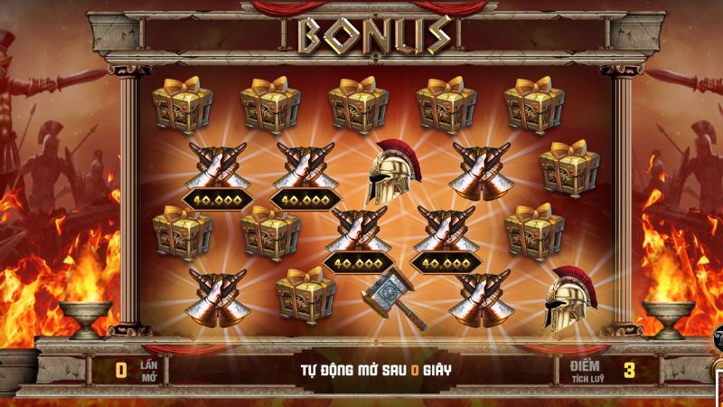 Chiến binh Spartan 16 Phần thưởng được Kingfun tự động cộng vào tài khoản