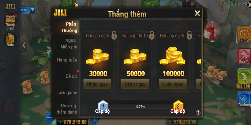 Khủng Long Tycoon 8 Tỷ lệ trả thưởng của Kingfun khi chơi Khủng Long Tycoon