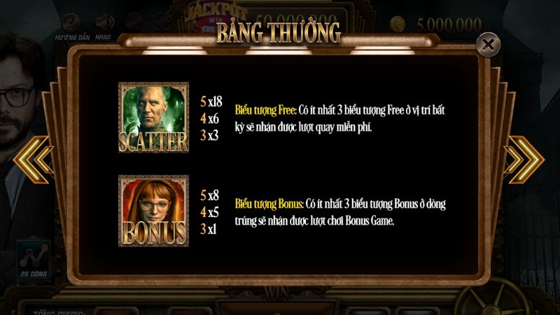 Phi vụ thế kỷ 10 Biểu tượng Bonus nhận thêm lượt chơi