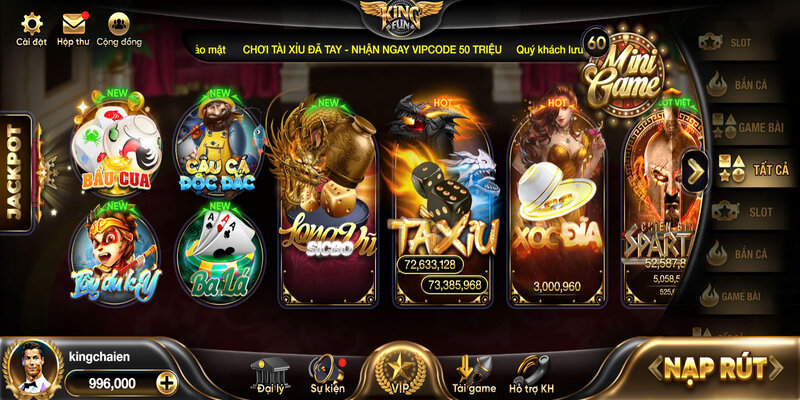 Tải app Kingfun trên iOS và Android chơi thả ga không bị chặn 5 Tải ứng dụng Kingfun khám phá kho game đồ sộ
