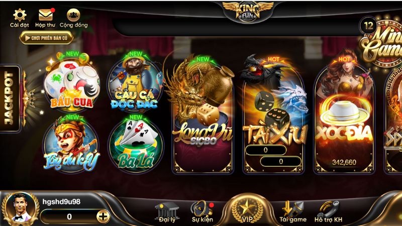 Tài xỉu Kingfun: Game cá cược đổi thưởng với mức cược từ 1K 8 tài xỉu Kingfun